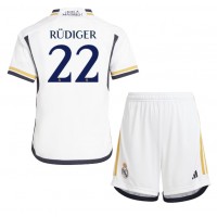 Real Madrid Antonio Rudiger #22 Hemmaställ Barn 2023-24 Korta ärmar (+ Korta byxor)